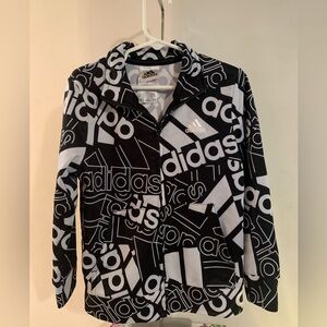 Adidas Zip Up Collared Jacket with Front Pockets Youth Size 5 EUC